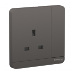 Schneider Electric 施耐德電氣 AvatarOn 13A 單位連保護門有掣插座連LED指示燈 (石墨灰) (E8315N_DG_C5)